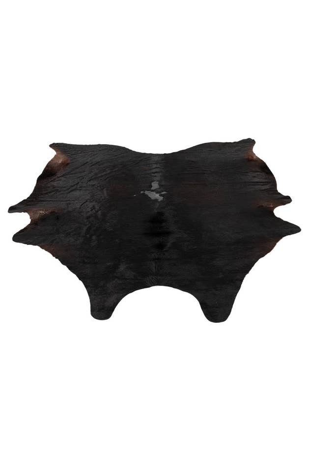 Detail image of 7' 2 x 7' 6 Cowhide Leather Freeform Rug