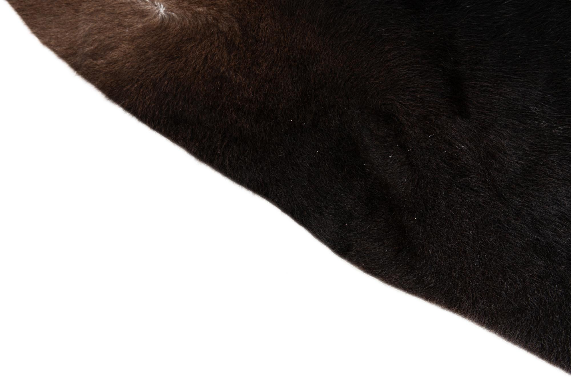 7' 2 x 7' 6 Cowhide Leather Freeform Rug