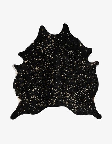 6' 9 x 6' 10 Cowhide Leather Freeform Rug