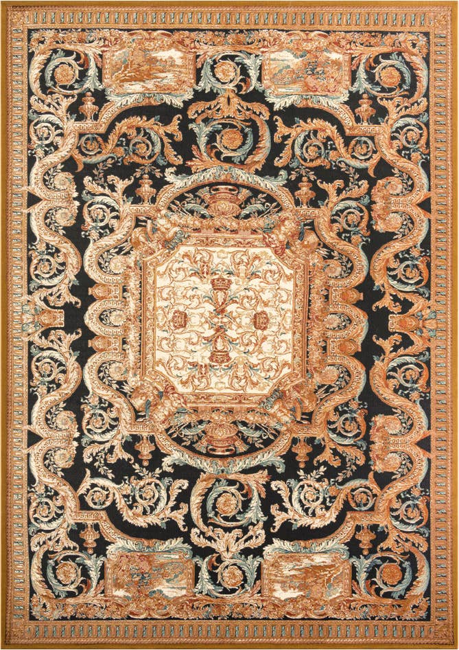 Detail image of 10' x 14' Easy-Clean Traditional Indoor / Outdoor Rug