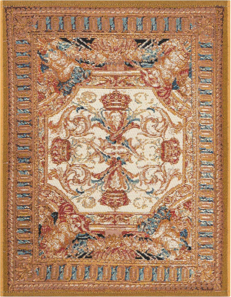 Detail image of 2' x 3' Easy-Clean Traditional Indoor / Outdoor Rug