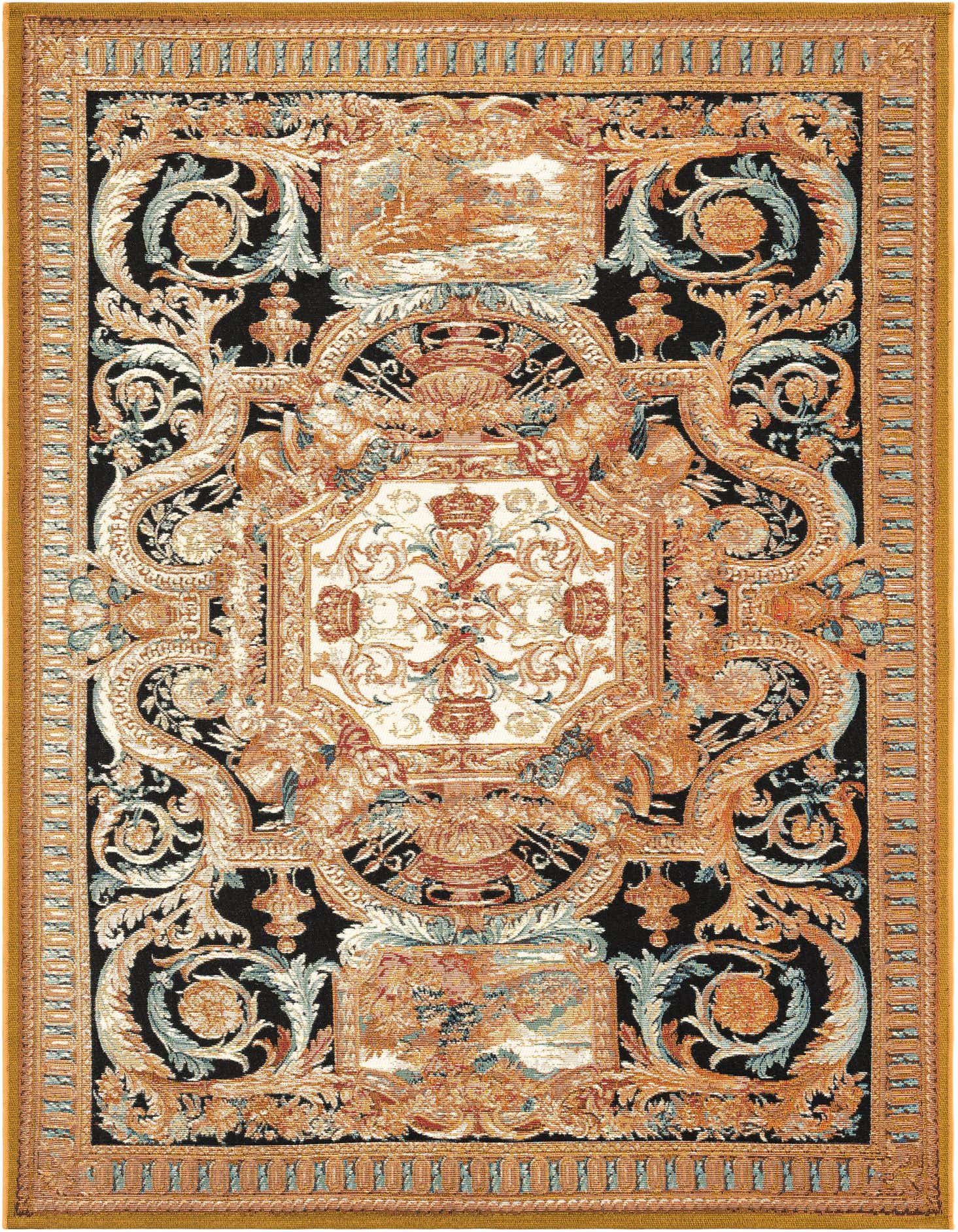5' 3 x 7' Easy-Clean Traditional Indoor / Outdoor Rug