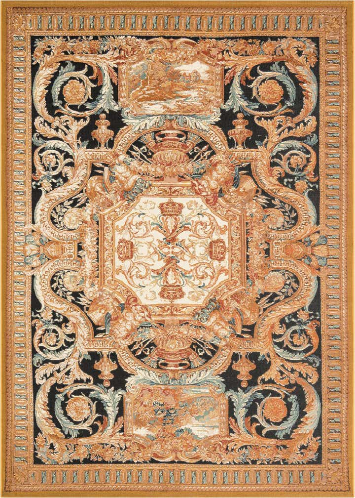 6' x 9' Easy-Clean Traditional Indoor / Outdoor Rug