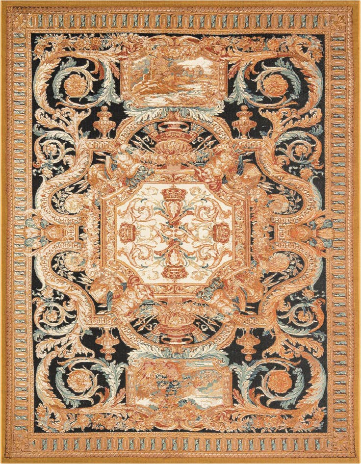 Detail image of 6' x 9' Easy-Clean Traditional Indoor / Outdoor Rug