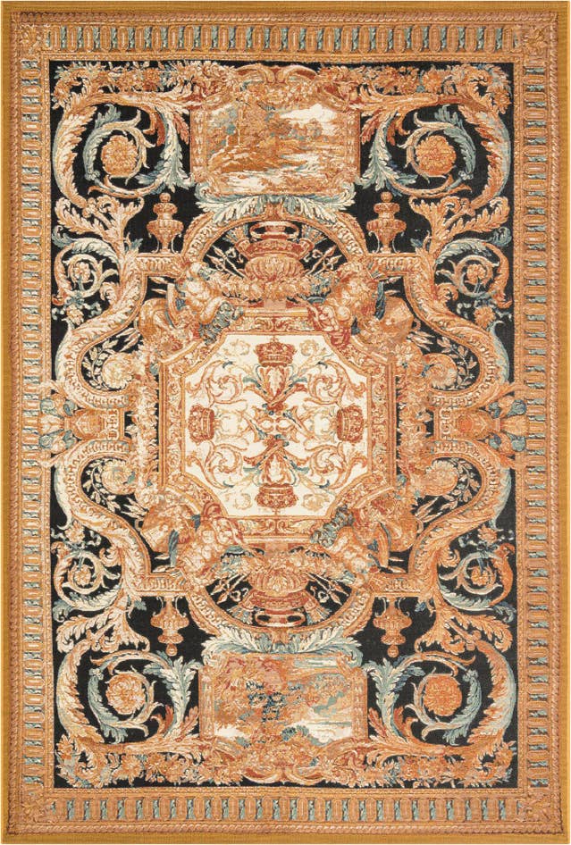 Detail image of 6' x 9' Easy-Clean Traditional Indoor / Outdoor Rug