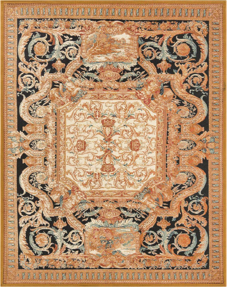 Detail image of 7' 10 x 10' Easy-Clean Traditional Indoor / Outdoor Rug