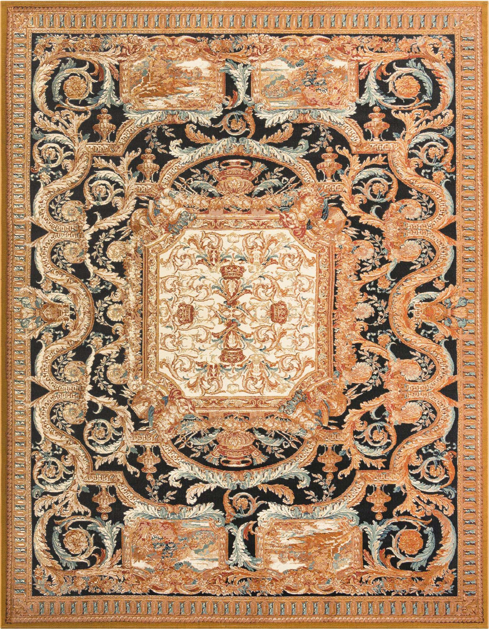 9' x 12' Easy-Clean Traditional Indoor / Outdoor Rug