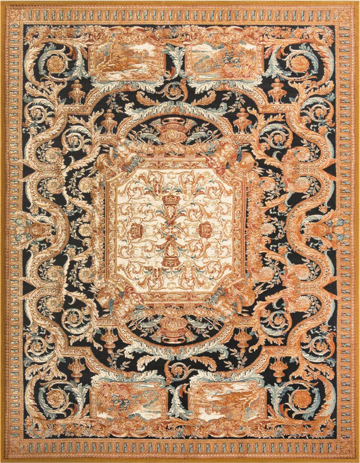 Detail image of 9' x 12' Easy-Clean Traditional Indoor / Outdoor Rug