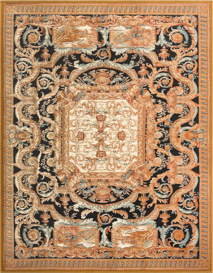 Detail image of 9' x 12' Easy-Clean Traditional Indoor / Outdoor Rug