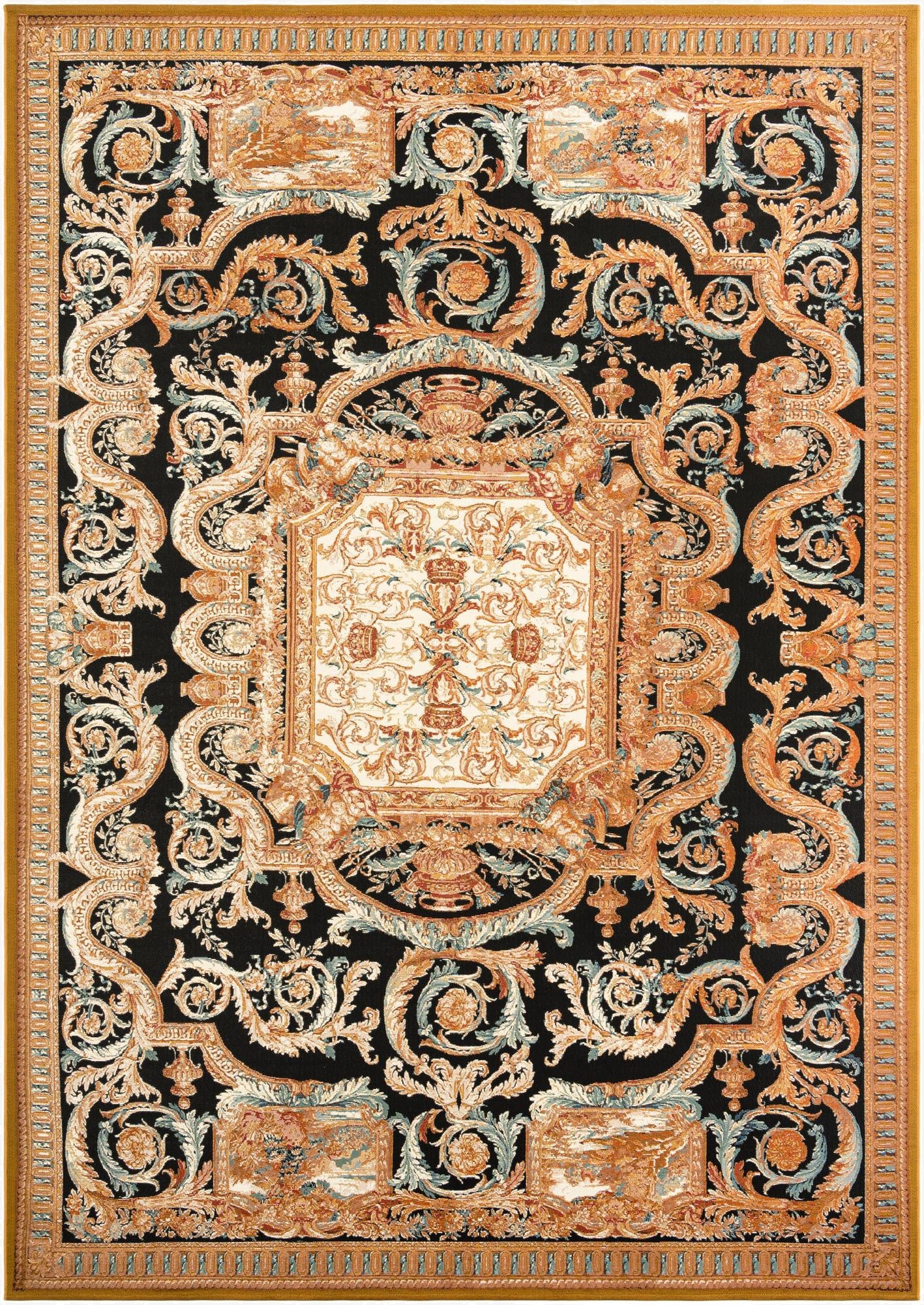 10' x 14'  Washable Traditional Indoor / Outdoor Rug