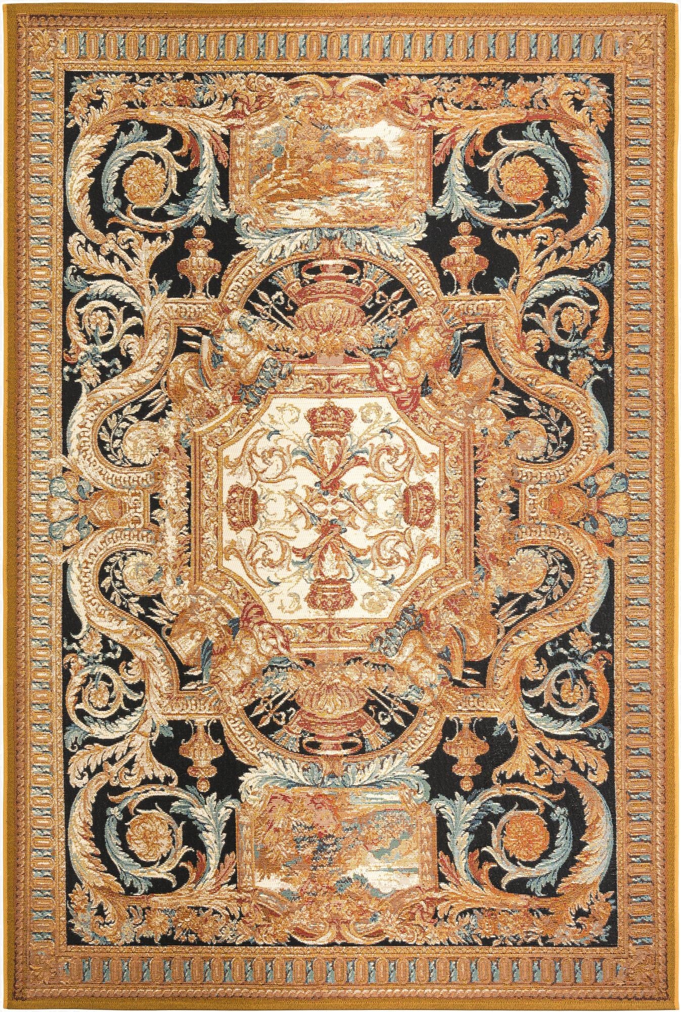 5' 3 x 8'  Washable Traditional Indoor / Outdoor Rug