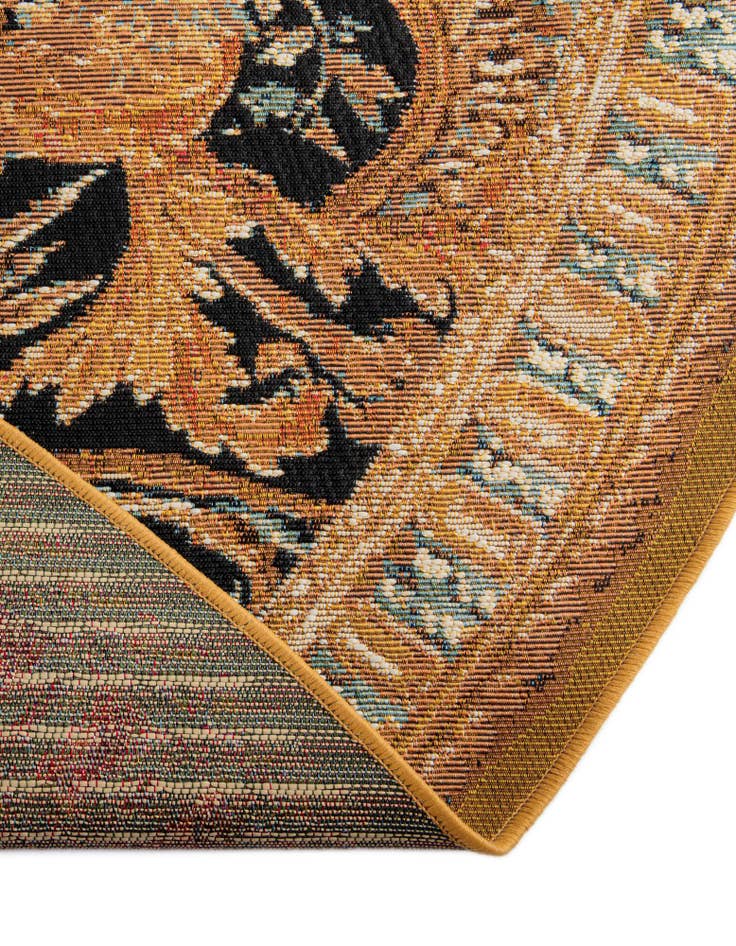 Detail image of 10' x 10' Easy-Clean Traditional Indoor / Outdoor Round Rug
