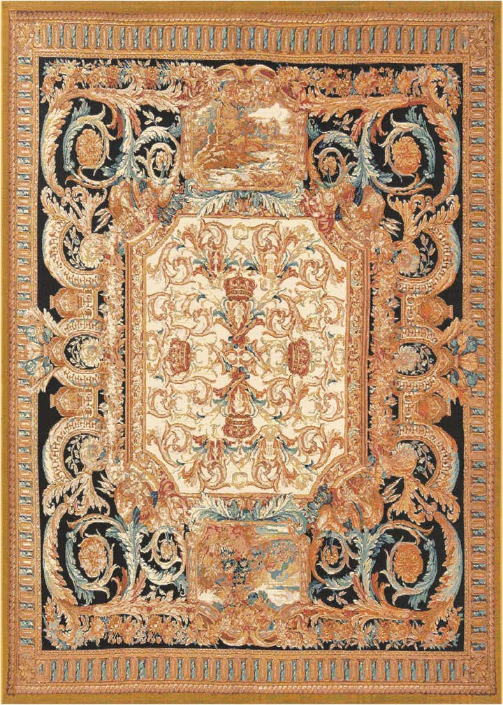 7' 10 x 7' 10 Easy-Clean Traditional Indoor / Outdoor Square Rug