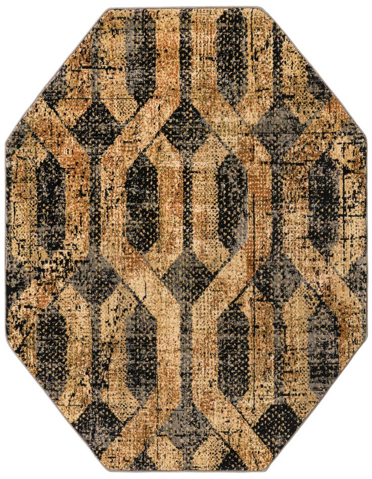 Detail image of 5' 3 x 5' 3 Saturn Octagon Rug