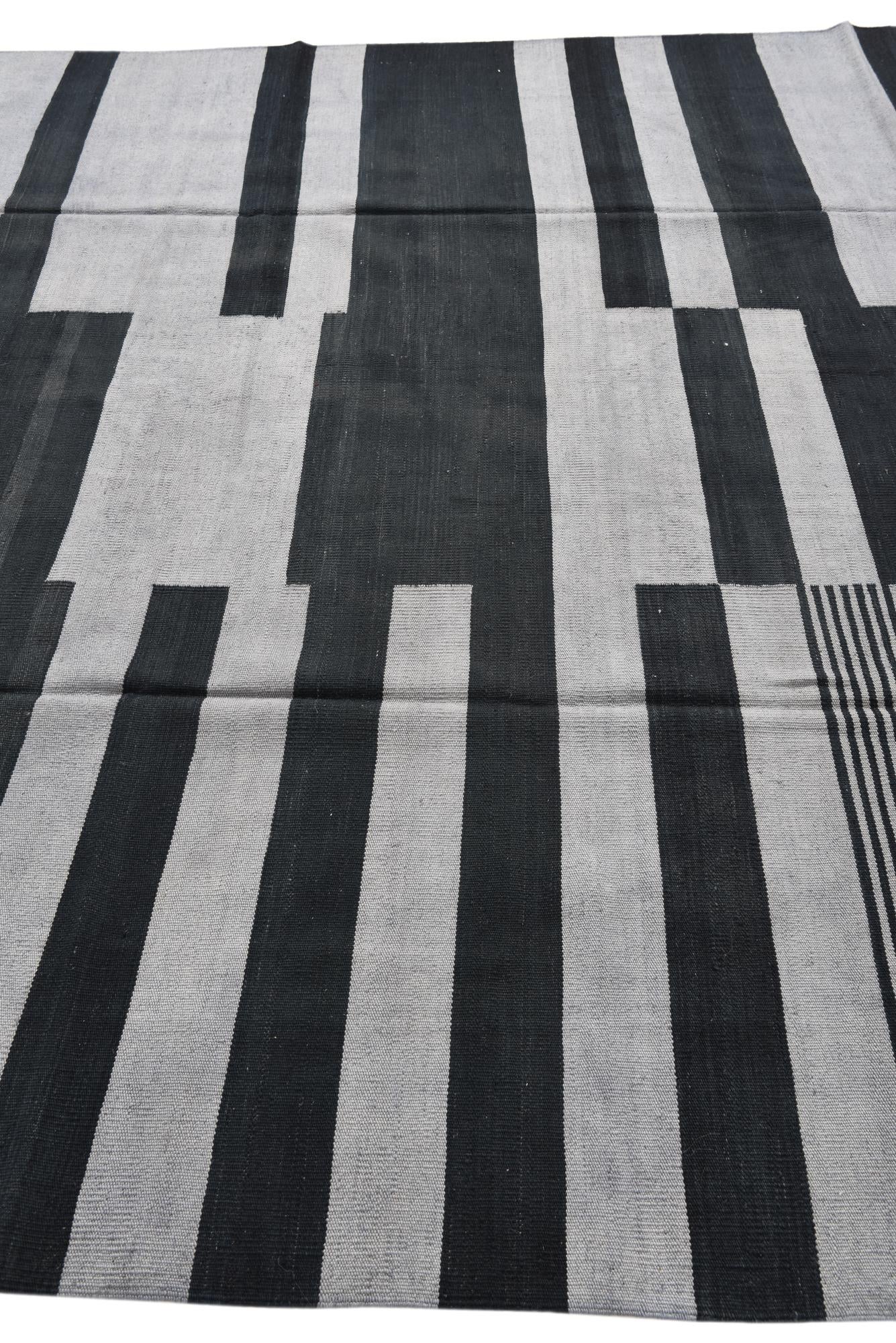 8' 3 x 11' 2 Hand Woven Kilim Modern Wool Rug