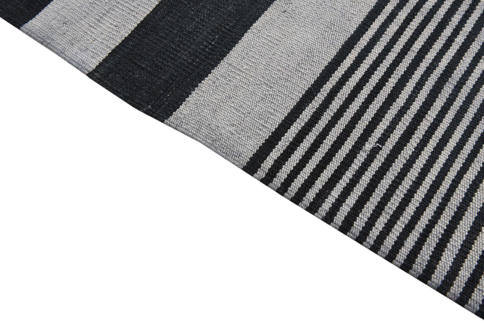 8' 3 x 11' 2 Hand Woven Kilim Modern Wool Rug