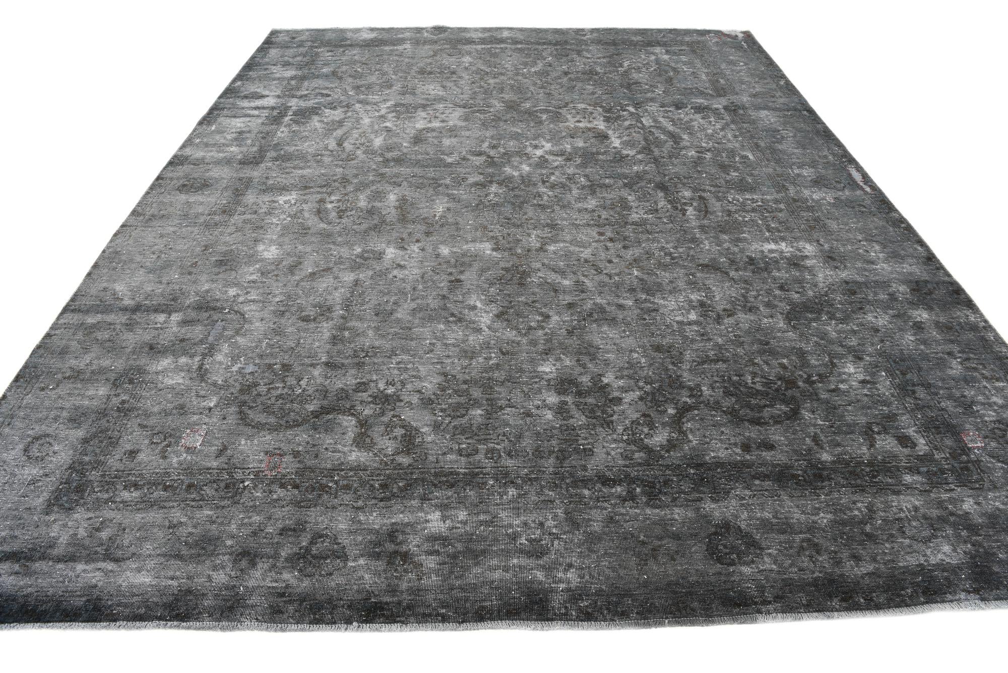9' 8 x 12' 4 Hand Knotted Ultra Vintage Persian Wool Rug
