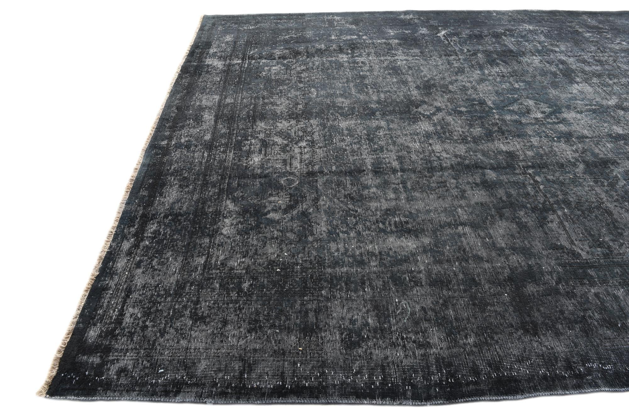 9' 8 x 12' 7 Hand Knotted Ultra Vintage Persian Wool Rug