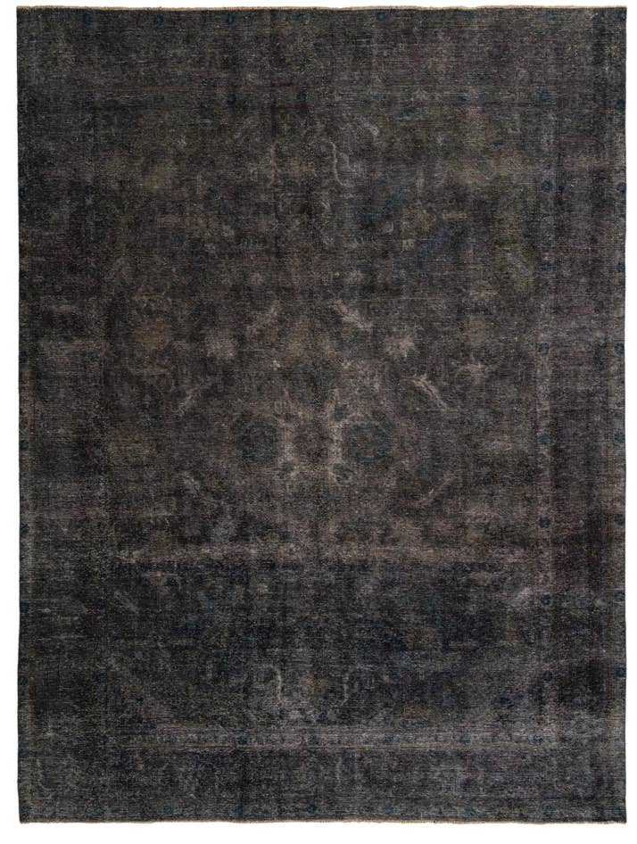 Detail image of 9' 8 x 13' Hand Knotted Ultra Vintage Persian Wool Rug