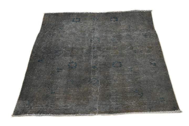 3' 4 x 3' 6 Hand Knotted Ultra Vintage Persian Wool Square Rug