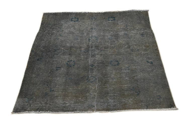 Detail image of 3' 4 x 3' 6 Hand Knotted Ultra Vintage Persian Wool Square Rug