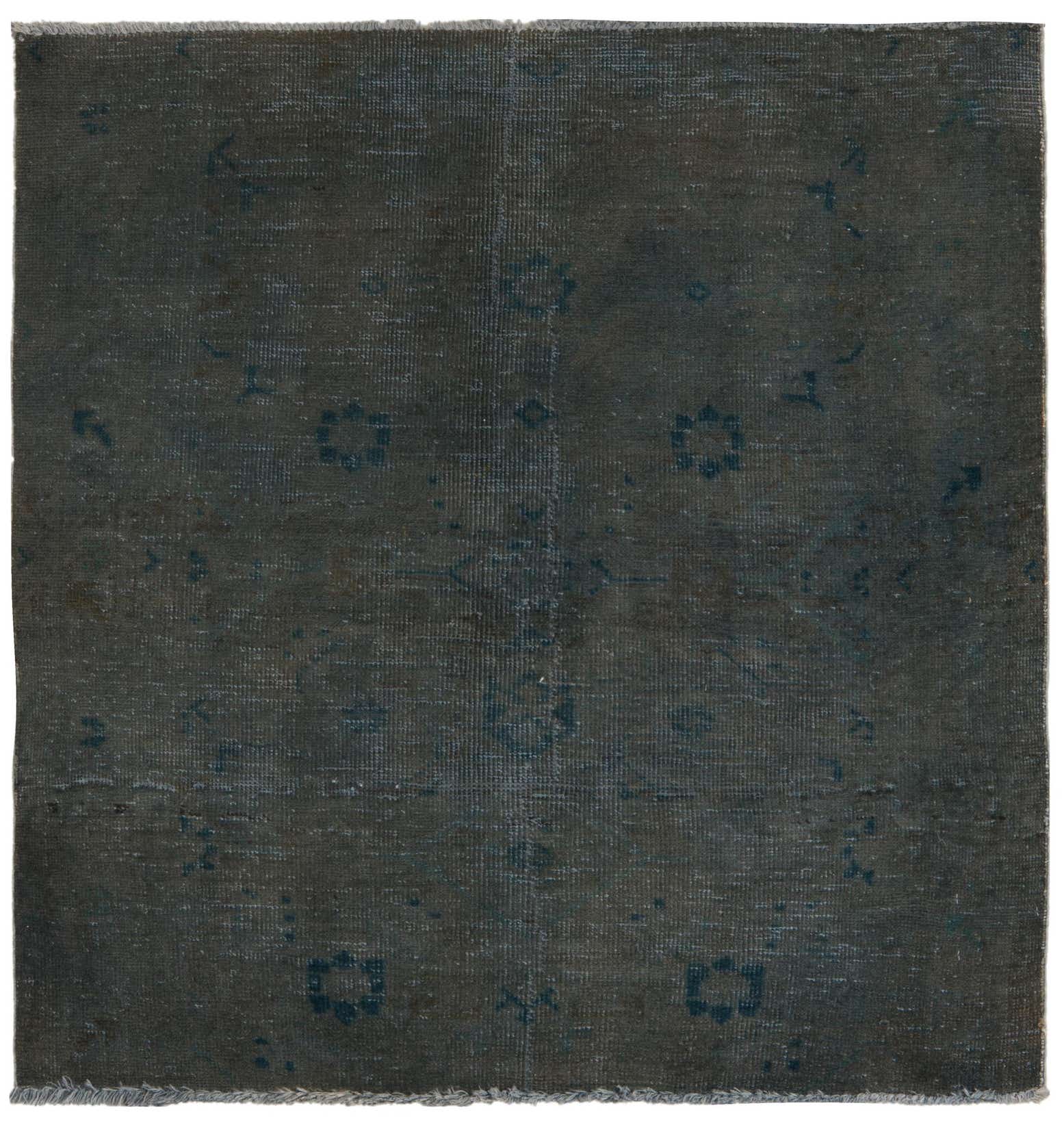 3' 4 x 3' 6 Hand Knotted Ultra Vintage Persian Wool Square Rug