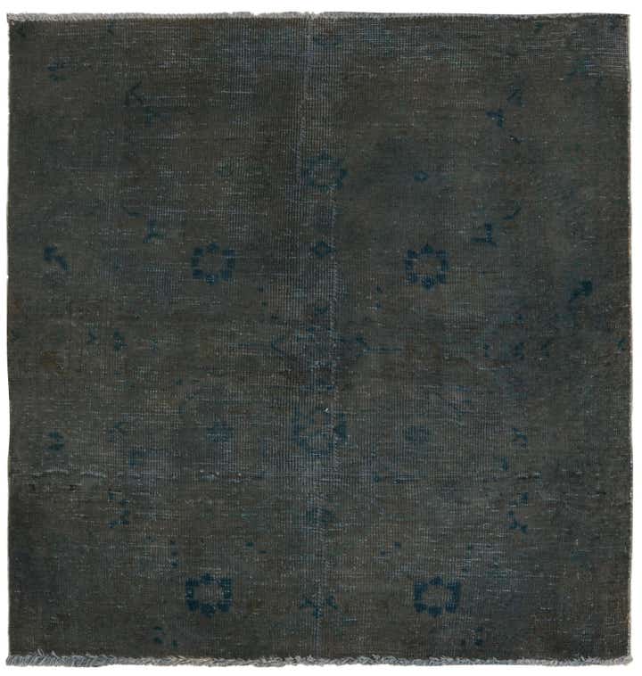 3' 4 x 3' 6 Hand Knotted Ultra Vintage Persian Wool Square Rug