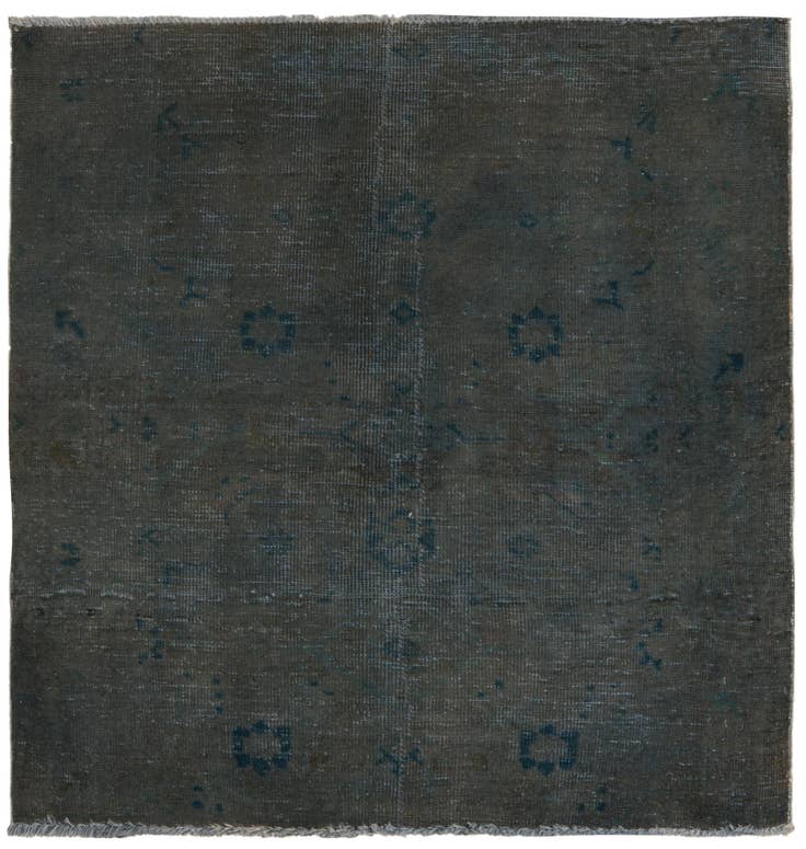 Detail image of 3' 4 x 3' 6 Hand Knotted Ultra Vintage Persian Wool Square Rug