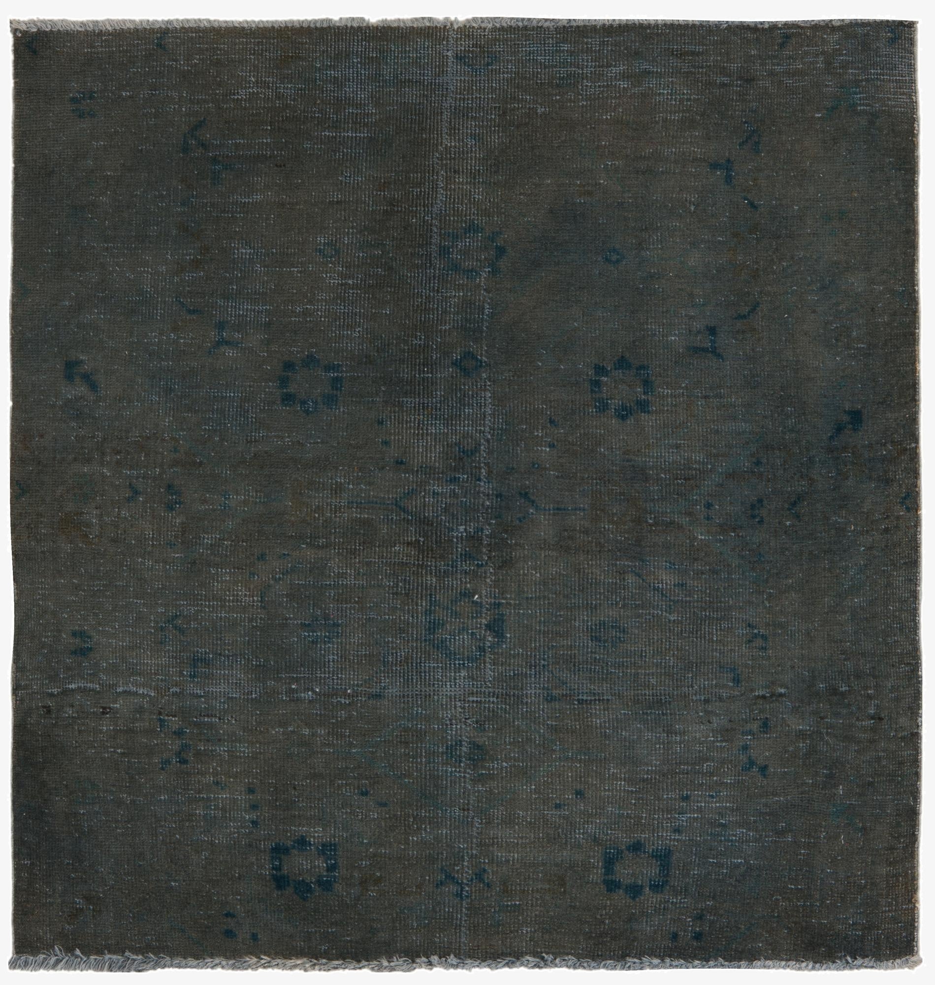 3' 4 x 3' 6  Hand Knotted Ultra Vintage Persian Wool Square Rug