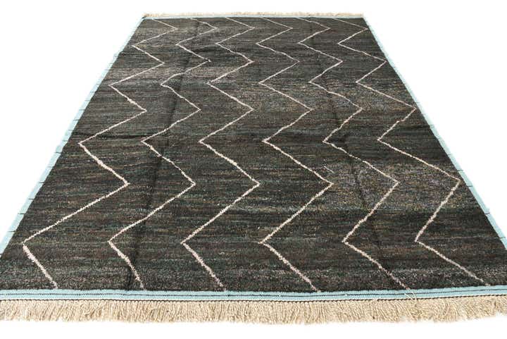 8' 2 x 10' 8 Hand Knotted Moroccan Wool Rug