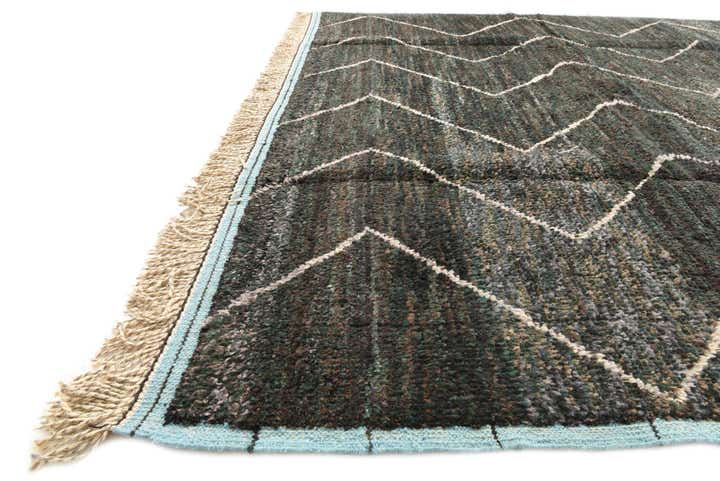 8' 2 x 10' 8 Hand Knotted Moroccan Wool Rug