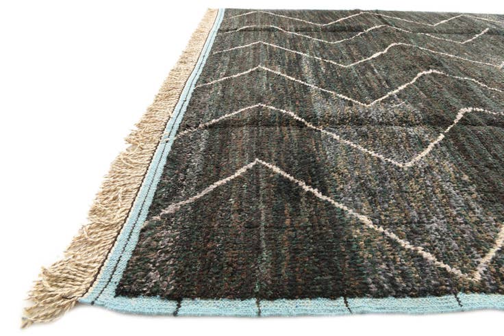 Detail image of 8' 2 x 10' 8 Hand Knotted Moroccan Wool Rug