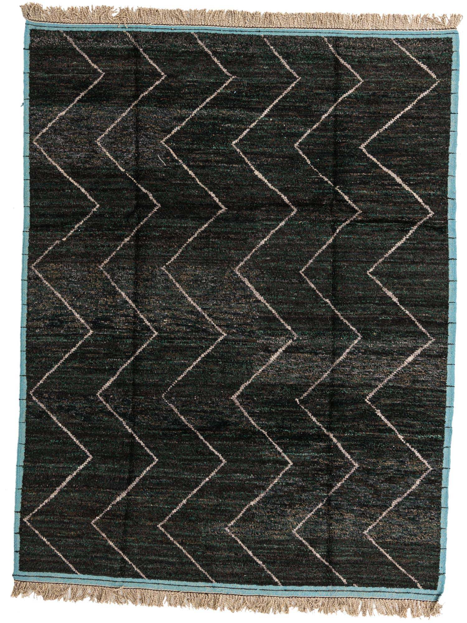 8' 2 x 10' 8 Hand Knotted Moroccan Wool Rug