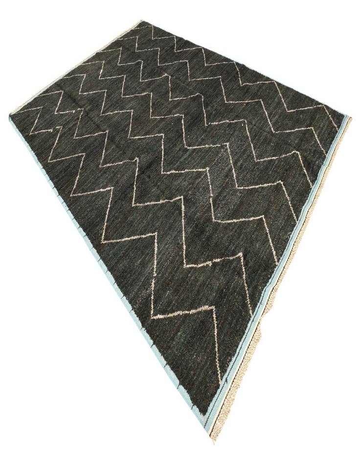 Detail image of 8' 10 x 12' 7 Hand Knotted Moroccan Wool Rug