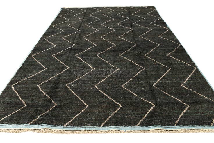 Detail image of 8' 10 x 12' 7 Hand Knotted Moroccan Wool Rug