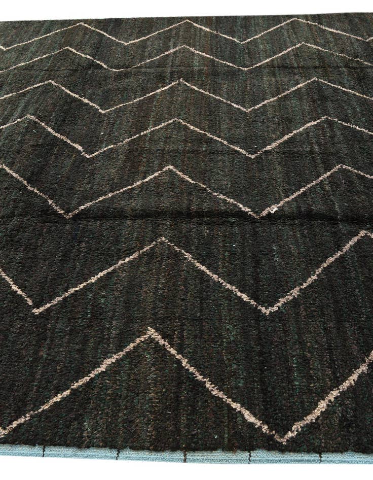 Detail image of 8' 10 x 12' 7  Hand Knotted Moroccan Wool Rug