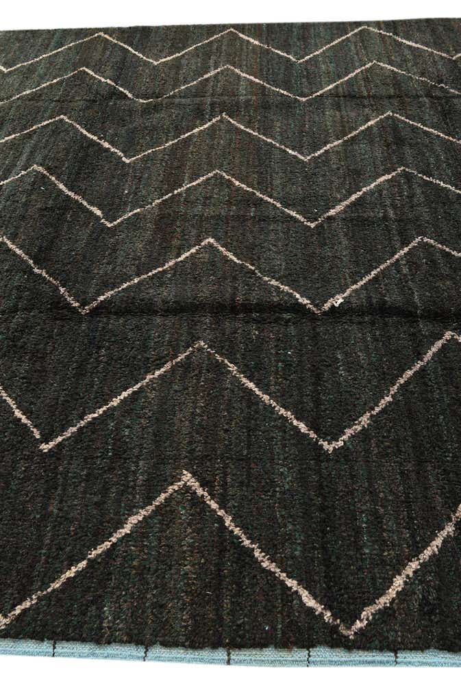 8' 10 x 12' 7 Hand Knotted Moroccan Wool Rug