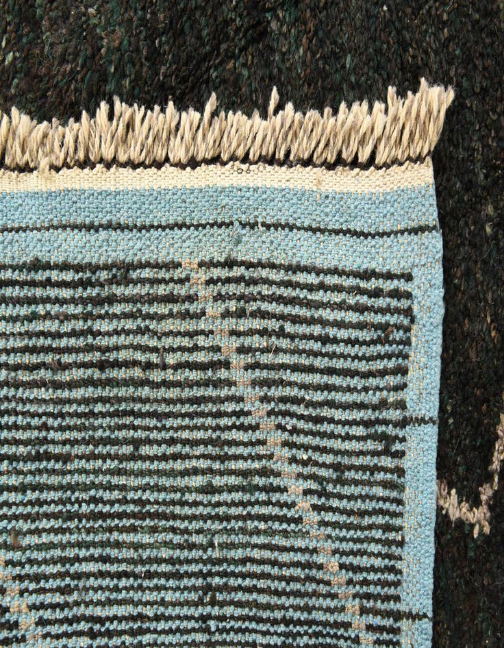 Detail image of 8' 10 x 12' 7  Hand Knotted Moroccan Wool Rug