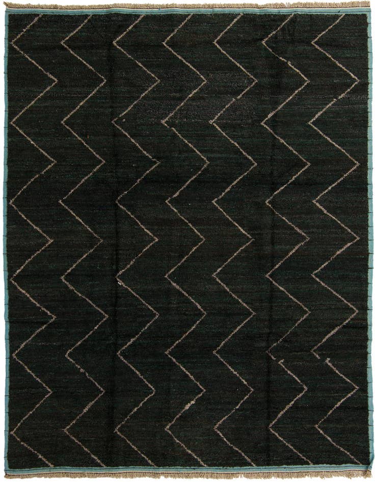 Detail image of 8' 10 x 12' 7 Hand Knotted Moroccan Wool Rug