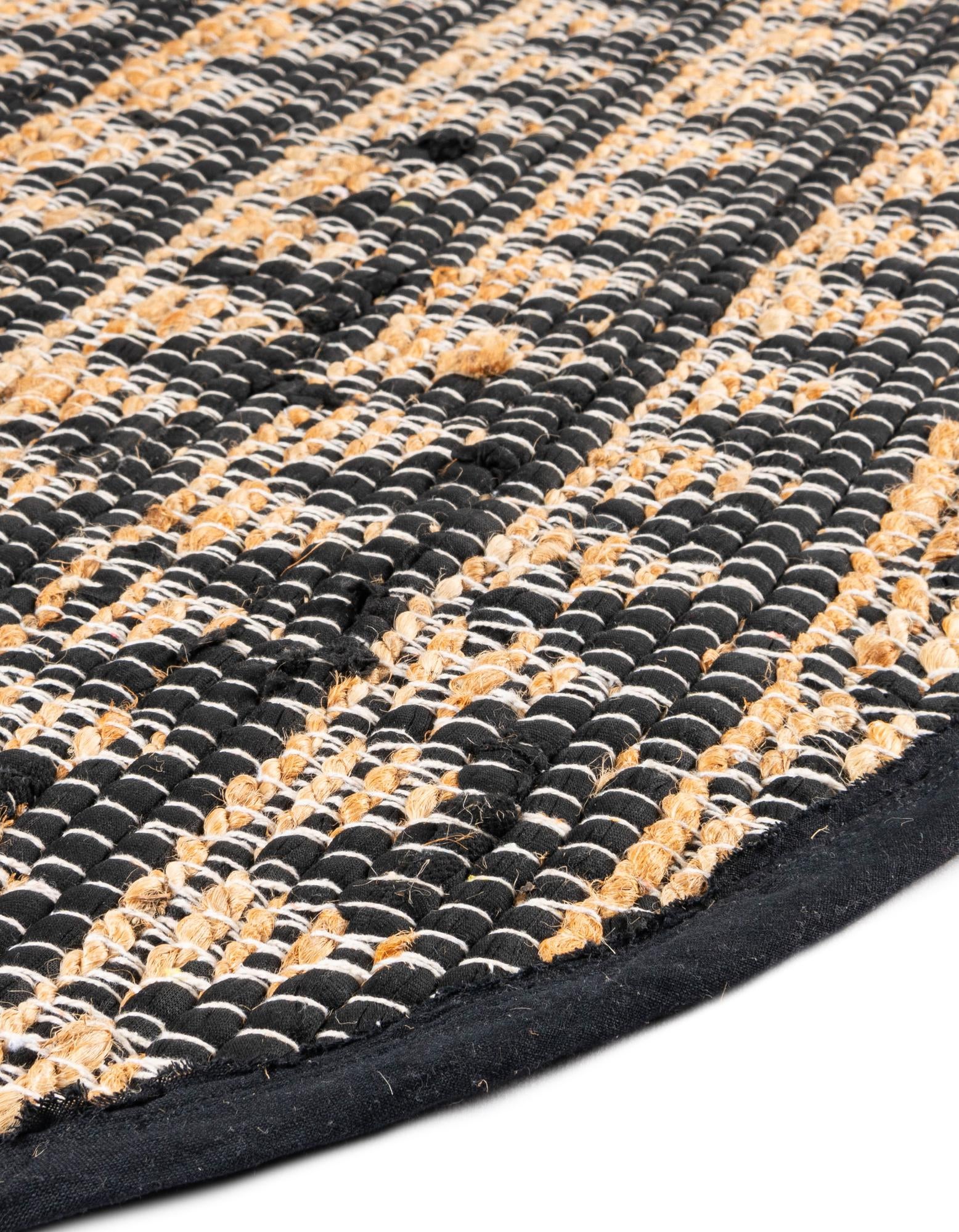 2' 2 x 3' 7 Hand Woven Chindi Jute Hearth Rug