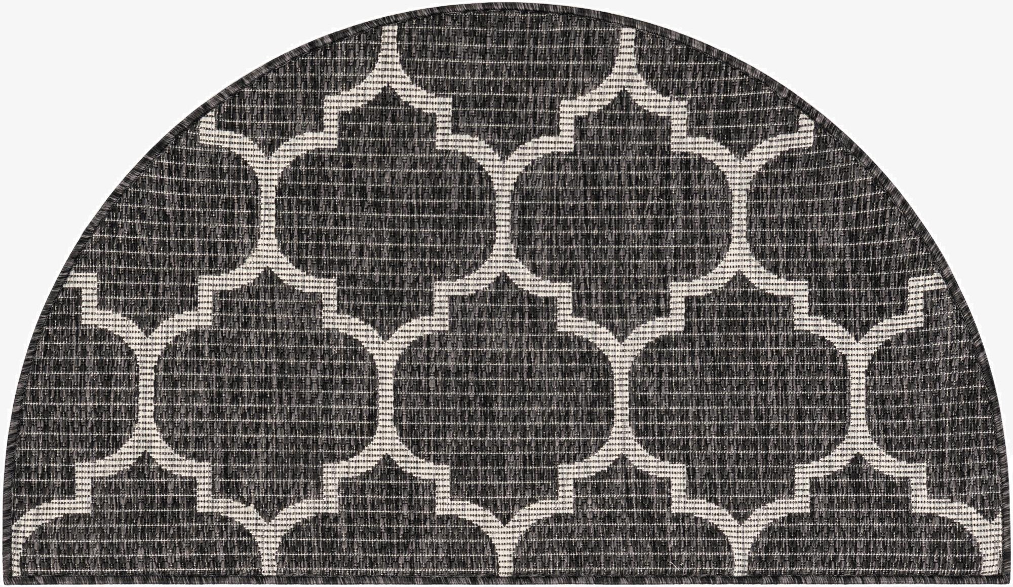 2' 2 x 3' 7 Washable Lattice Indoor / Outdoor Hearth Rug