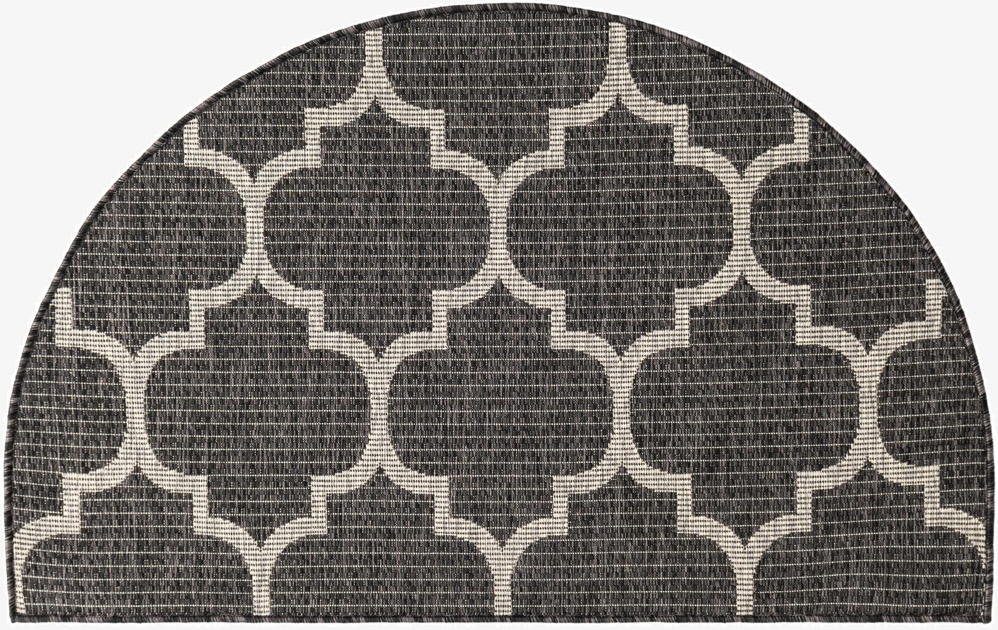 2' 7 x 4' Washable Lattice Indoor / Outdoor Hearth Rug