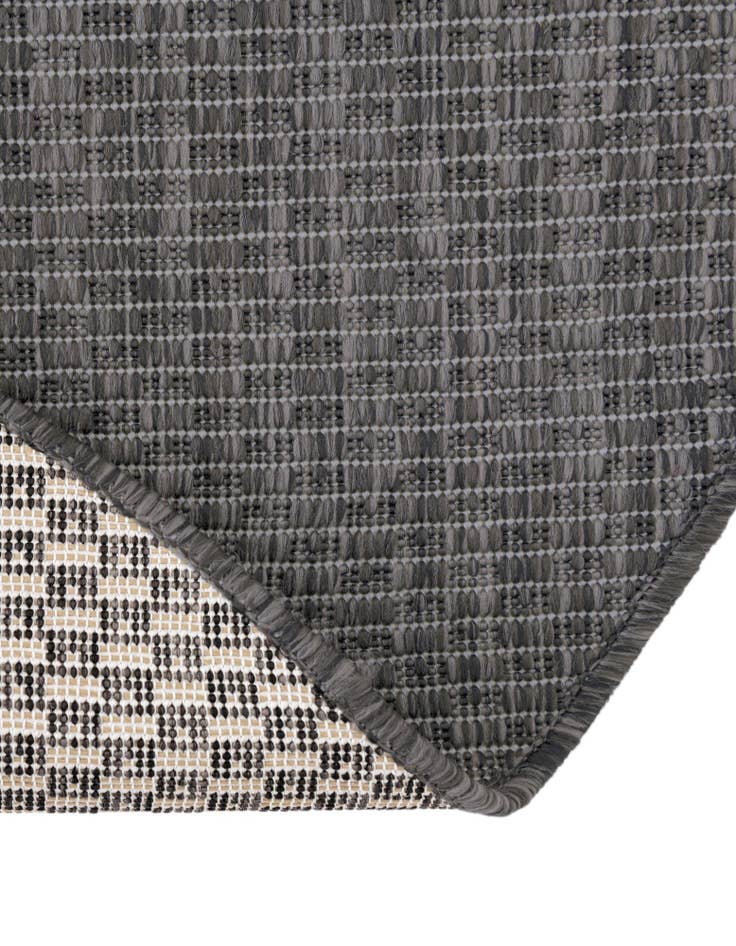 Detail image of 3' x 6'  Washable Solid Indoor / Outdoor Hearth Rug