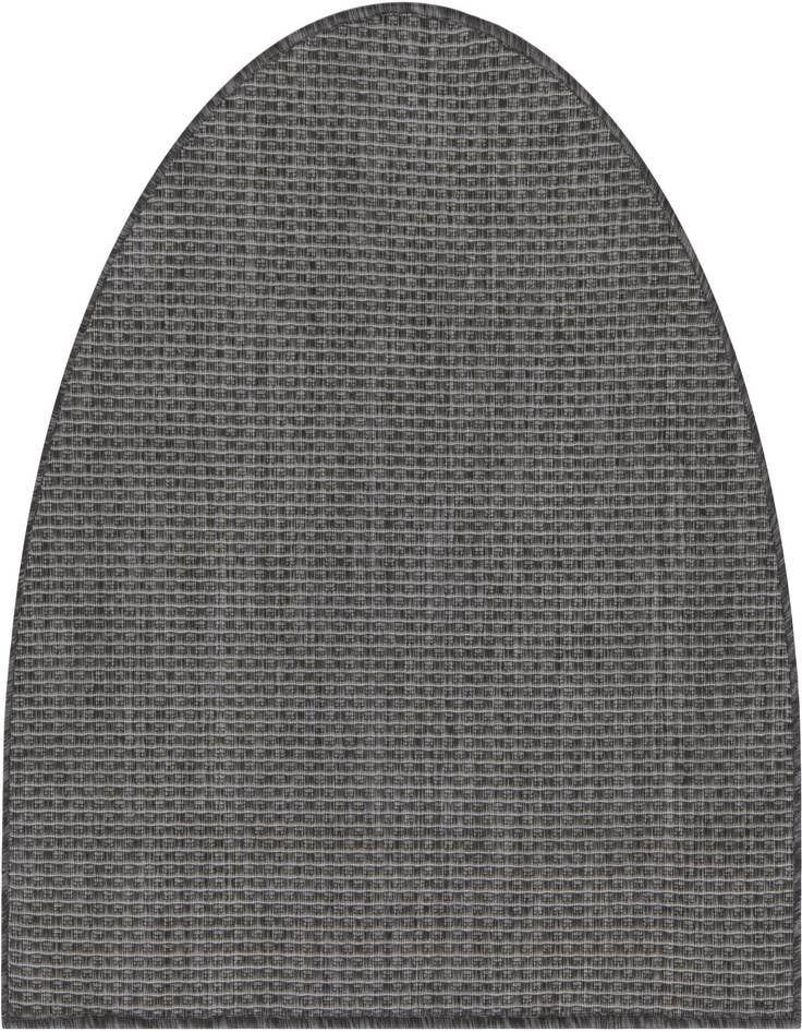 Detail image of 2' 7 x 4' Easy-Clean Solid Indoor / Outdoor Hearth Rug