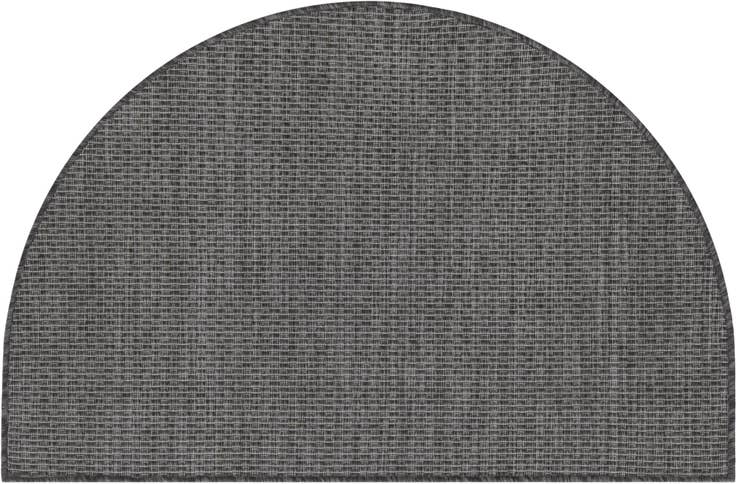 Detail image of 2' 7 x 4' Easy-Clean Solid Indoor / Outdoor Hearth Rug