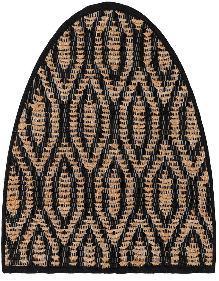 Detail image of 2' 2 x 3' 7 Hand Woven Chindi Jute Hearth Rug