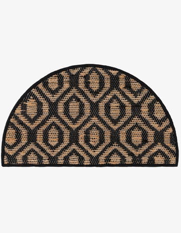 2' 2 x 3' 7 Hand Woven Chindi Jute Hearth Rug