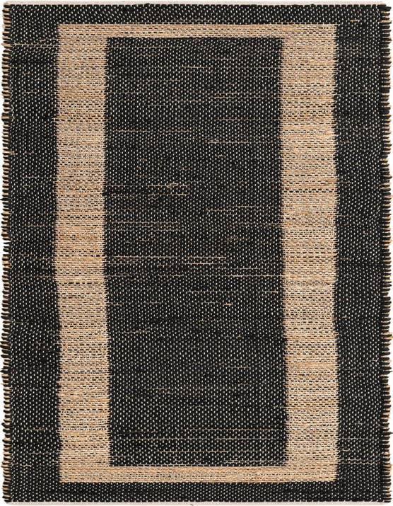 Detail image of 2' 6 x 9' Hand Woven Chindi Jute Runner Rug