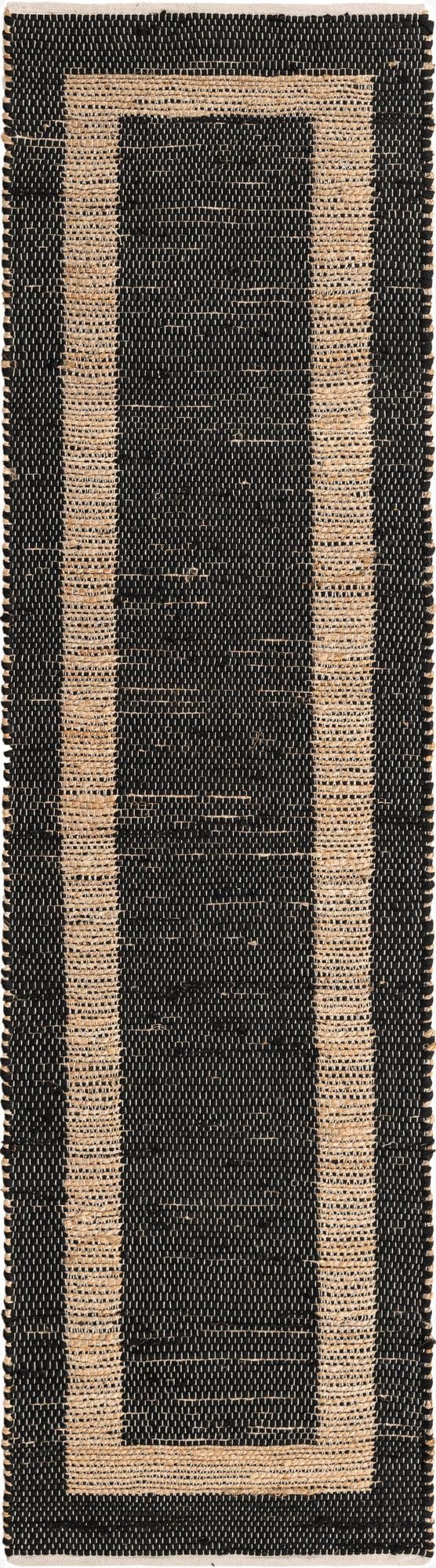 2' 6 x 9'  Hand Woven Chindi Jute Runner Rug