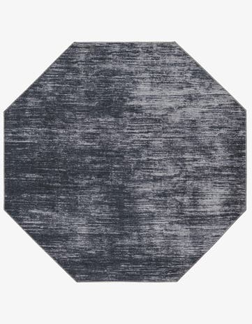 Black Asha Octagon Rug